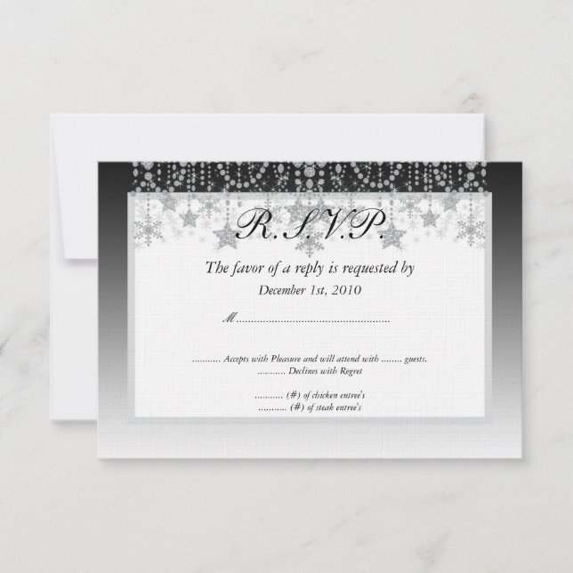 Winter Diamond Wonderland RSVP Card (Front)
