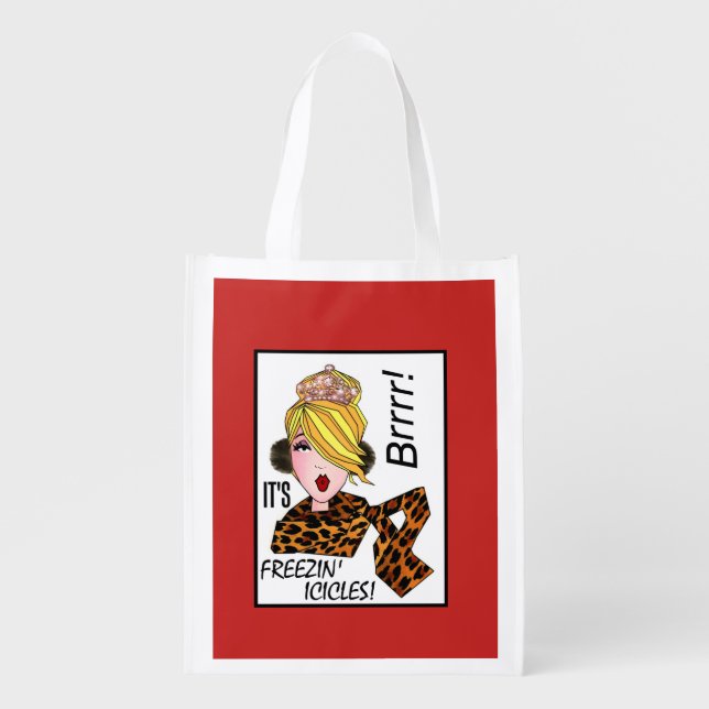 “Winter DIVA” Brrrr! Grocery Bag (Front)