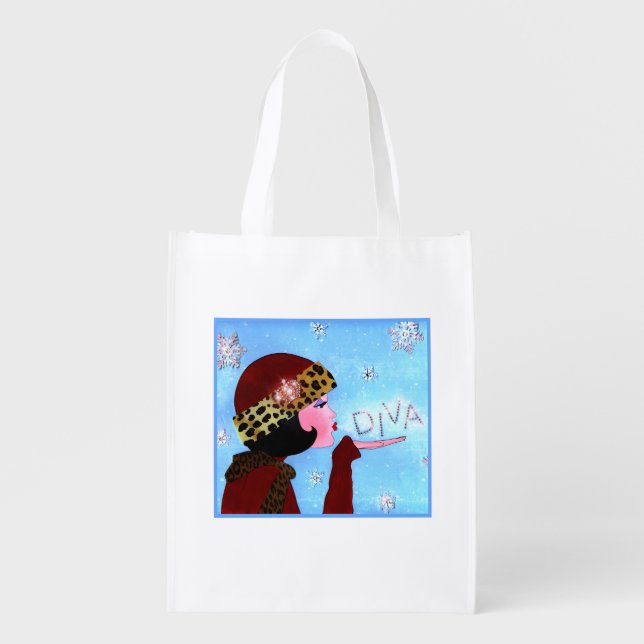 “Winter” Diva Grocery Bag (Front)