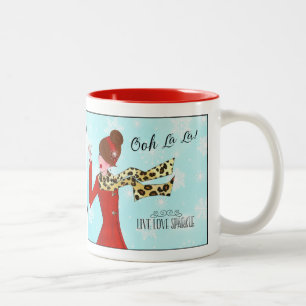 WINTER DIVA - Live Love Sparkle! Two-Tone Coffee Mug
