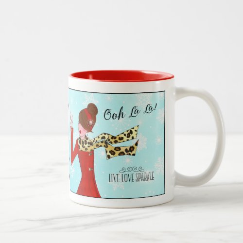 WINTER DIVA _ Live Love Sparkle Two_Tone Coffee Mug