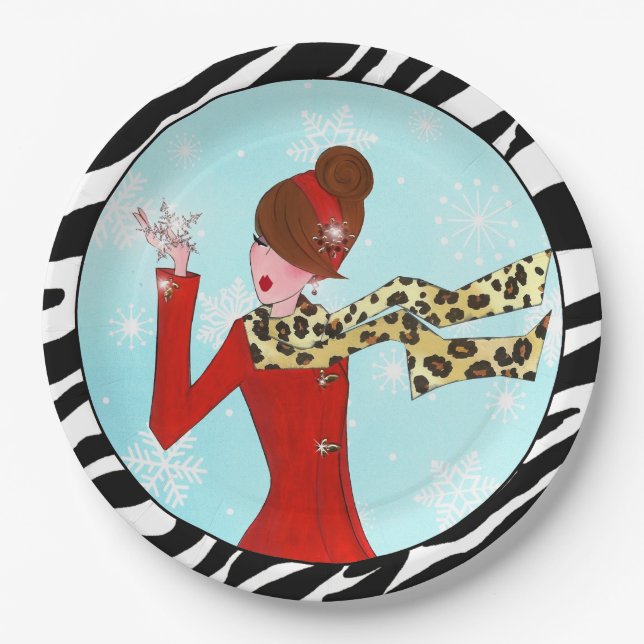 "Winter DIVA" Paper Plates (Front)