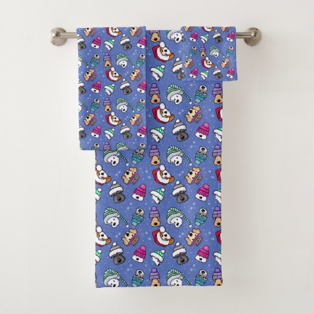 Winter Dogs Bath Towel Set (Insitu)