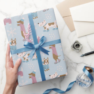 Winter Dogs Wrapping Paper