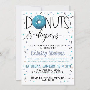 Winter Donut Baby Sprinkle Shower Invitation