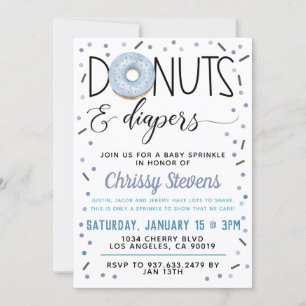 Winter Donut Baby Sprinkle Shower Invitation