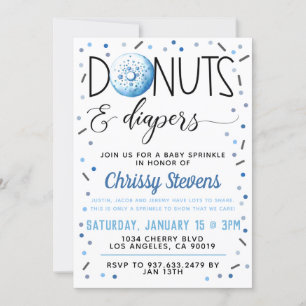 Winter Donut Baby Sprinkle Shower Invitation
