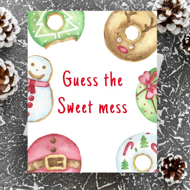 Winter donuts baby shower Guess the sweet mess Poster (Creator Uploaded)