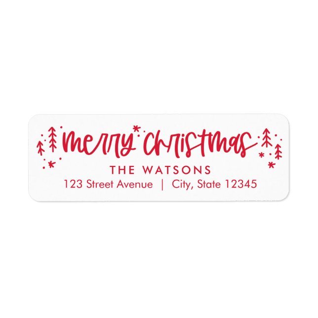 Winter Doodles Holiday Address Labels (Front)
