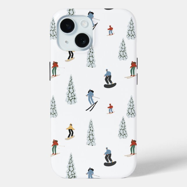Winter Downhill Pattern Case-Mate iPhone Case (Back)