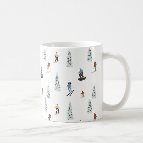 Winter Downhill Pattern Coffee Mug