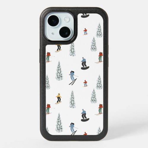 Winter Downhill Pattern iPhone 15 Case