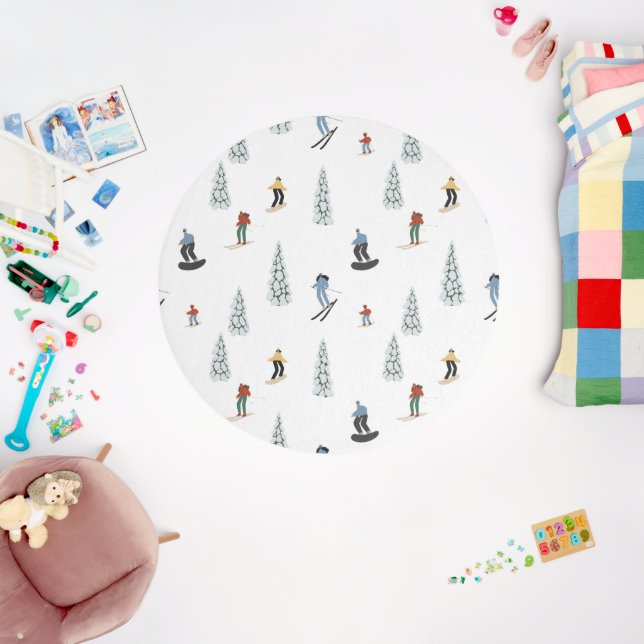 Winter Downhill Pattern Outdoor Rug (Insitu (Babyroom))