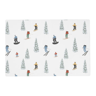 Winter Downhill Pattern Placemat