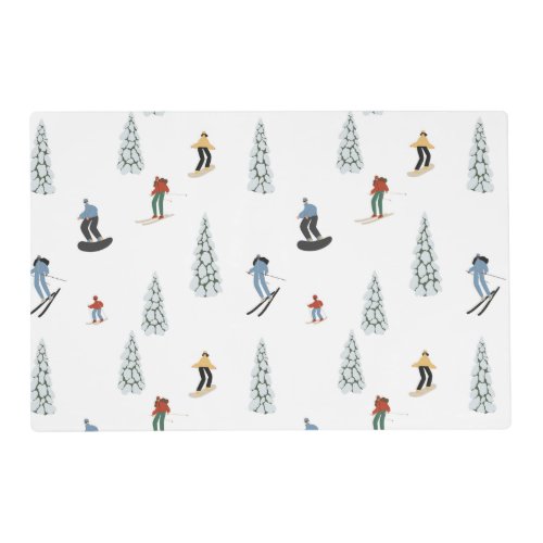 Winter Downhill Pattern Placemat