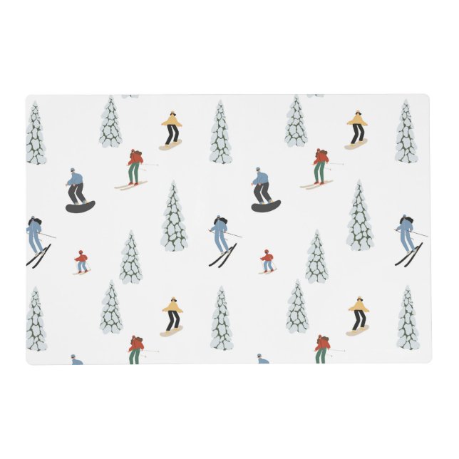 Winter Downhill Pattern Placemat (Front)