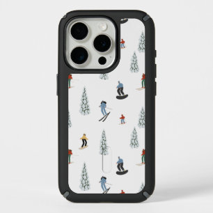 Winter Downhill Pattern iPhone 15 Pro Case