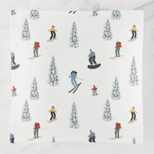 Winter Downhill Pattern Trinket Tray