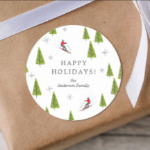 Winter Downhill Ski Pattern 