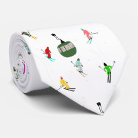 Winter Downhill Skiers Skiing Pattern