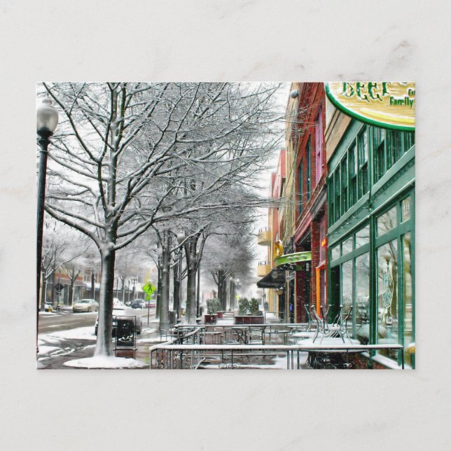 Winter Downtown Postcard (Front)
