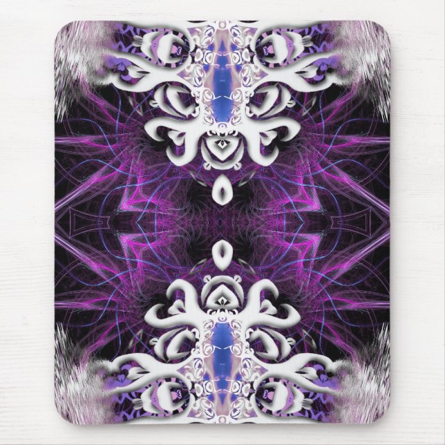 Winter Dragon Fractal Art Mousepad (Front)