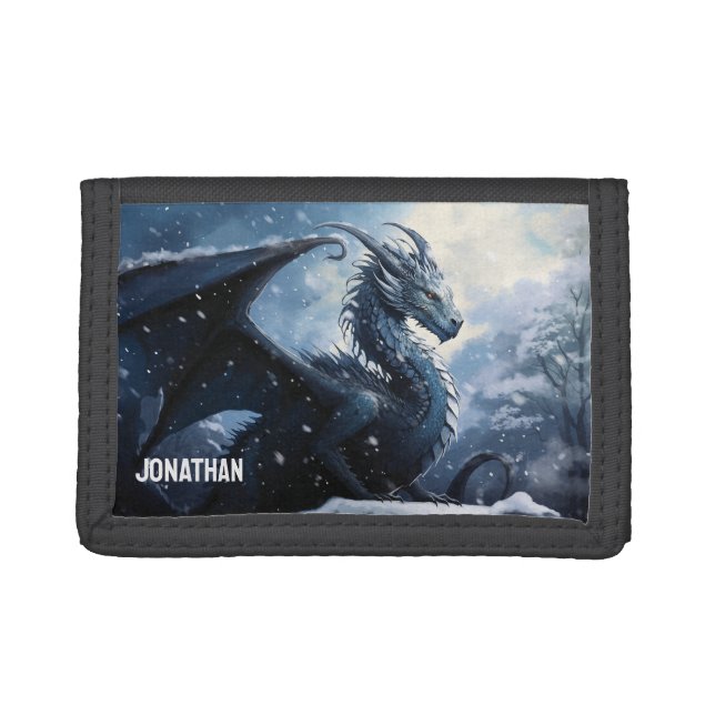 Winter Dragon Tri-fold Wallet (Front)