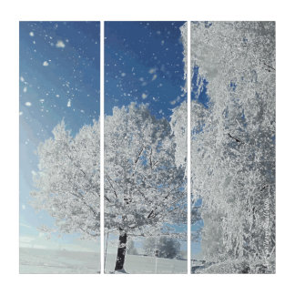 Winter Dream Winter Land Snow Tree Triptych