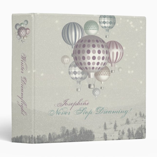 Winter Dreamflight (Christmas Time) 3 Ring Binder (Front/Spine)
