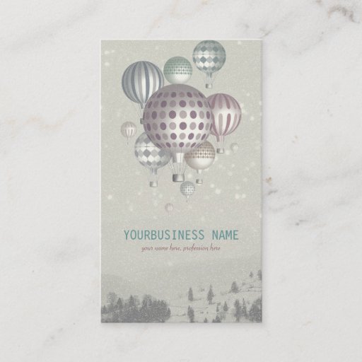 Customizable Winter Dreamflight (Christmas Time) Business Card Templates
