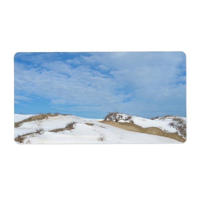 Winter dunes landscape label (Front)