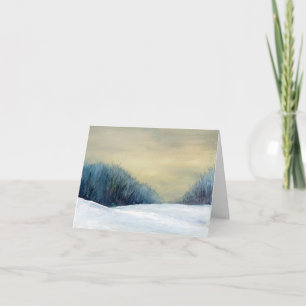 Winter dusk Christmas eve fine art seasonal card