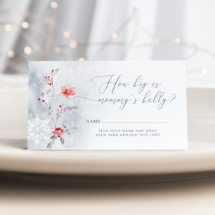 Winter dusty blue How big is mommys belly Enclosure Card