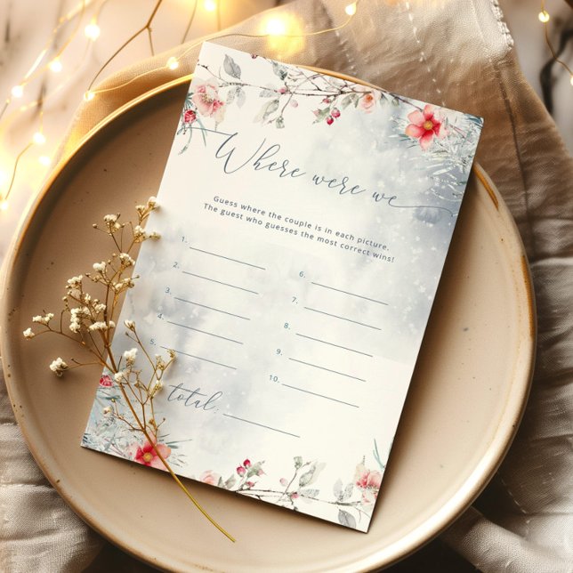 Winter dusty blue Where were we bridal shower game (Creator Uploaded)