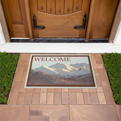 Winter Eagle And Mountains _ Welcome Doormat