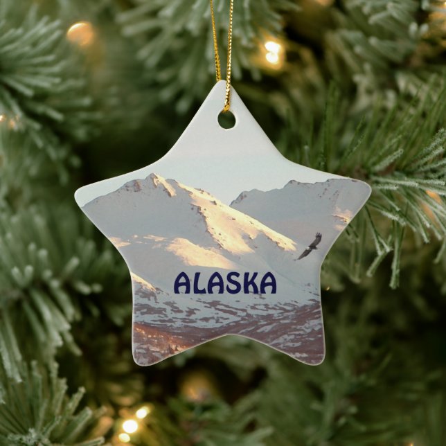 Winter Eagle Ceramic Ornament (Tree)