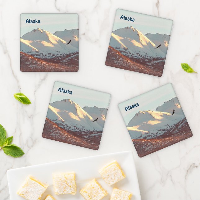 Winter Eagle Coaster Set (In Situ)