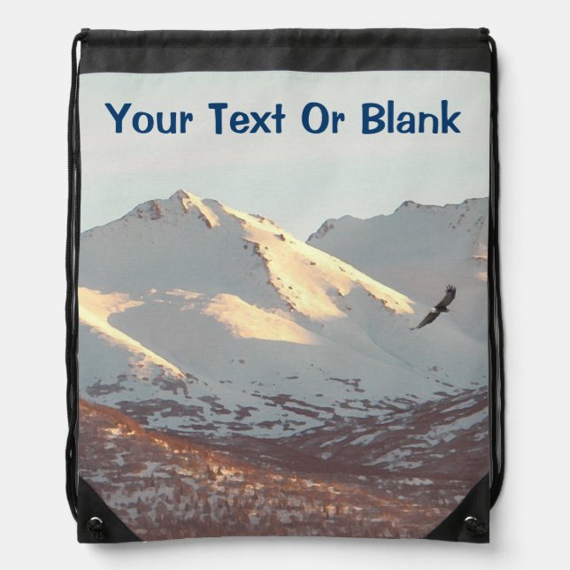 Winter Eagle Drawstring Bag (Front)