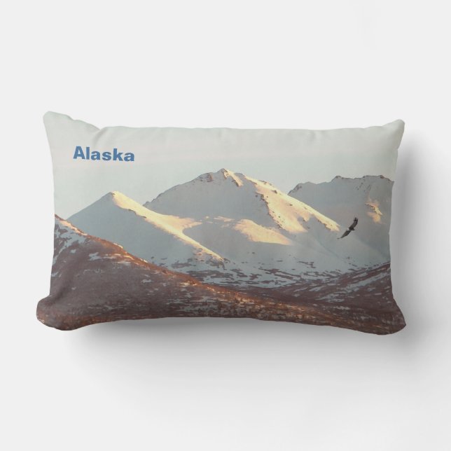 Winter Eagle Lumbar Pillow (Front)