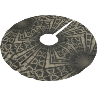 winter earthtone offset brushed polyester tree skirt