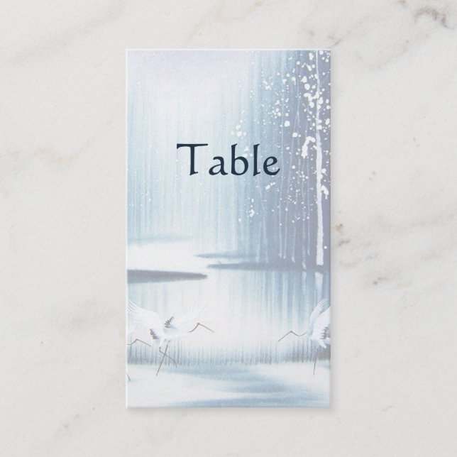 Winter Egrets Table Card (Front)