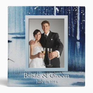 Winter Egrets Wedding Photo Album 3 Ring Binder