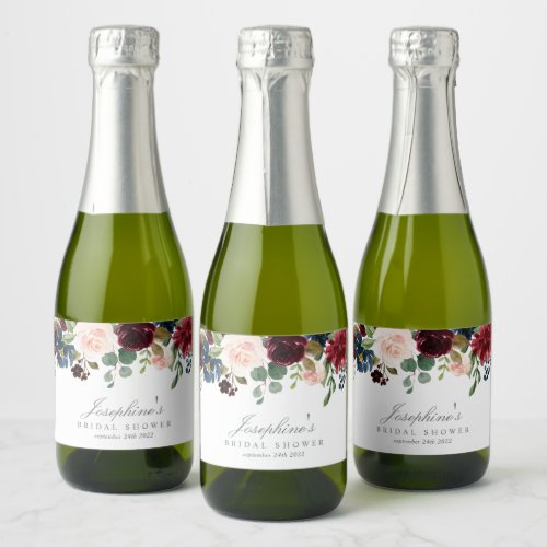 Winter Elegance Mini Champagne Bottle Labels