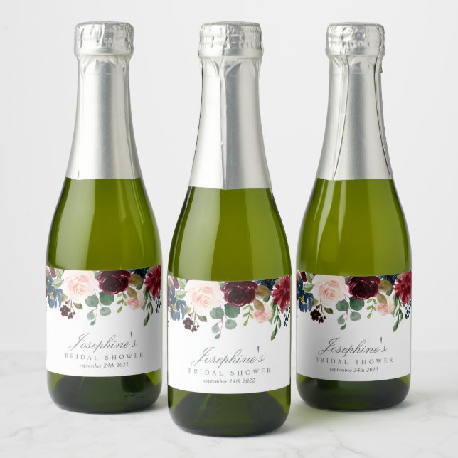Winter Elegance Mini Champagne Bottle Labels (Bottles)