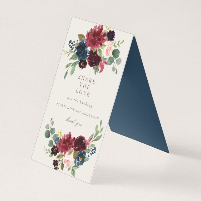 Winter Elegance Share the Love Table Sign (Front)