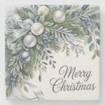 Winter Elegance  Stone Coaster
