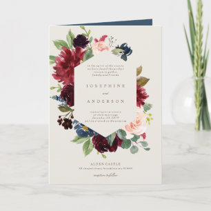 Winter Elegance Wedding Pocket Invitation