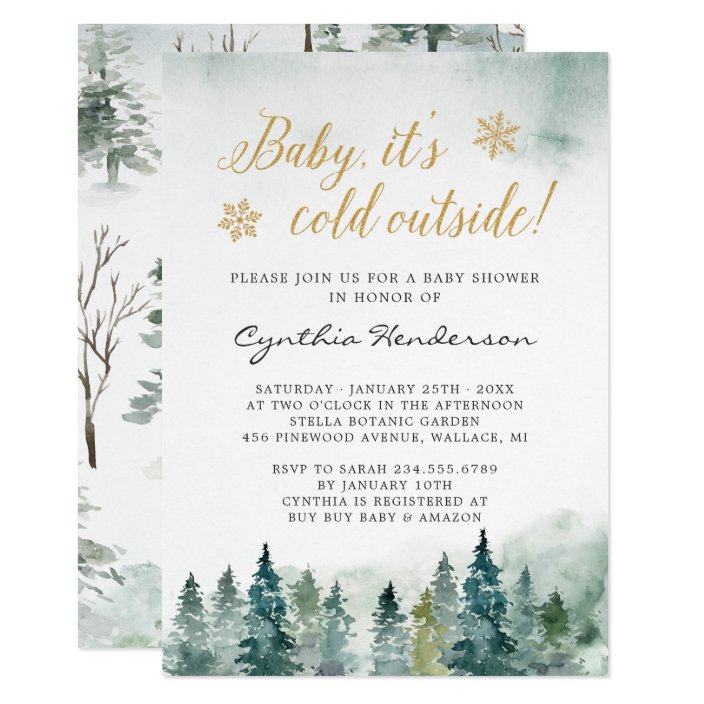 baby it's cold outside invitations