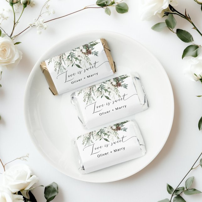 Winter elegant festive wedding love is sweet hershey's miniatures (Creator Uploaded)