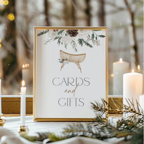 Winter elegant nursery cards and gifts poster